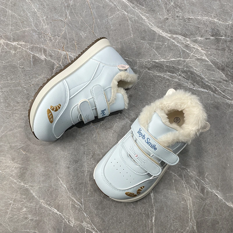 冬季爆款蓝色流行大头运动鞋女加绒保暖甜美风学生可爱百搭棉鞋女