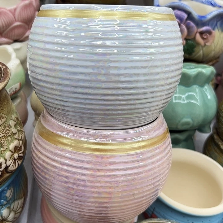 多肉绿植陶瓷花盆9.9包邮，有孔