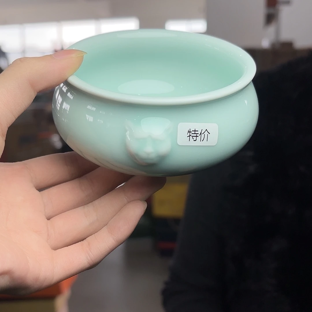 龙泉云间青瓷小米茶器