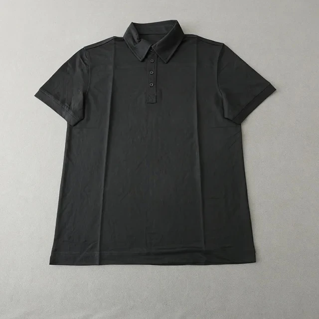 小杰家亚麻桑蚕丝混纺面料翻领POLO衫