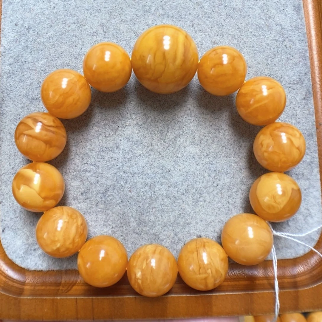 蜜蜡手串未镶嵌啊*蜜蜡