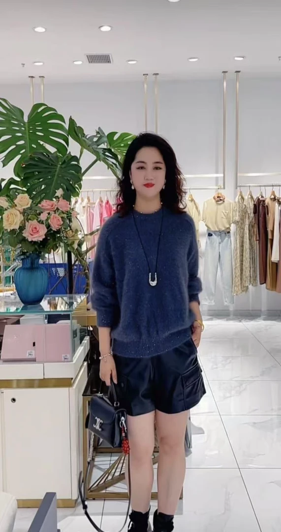 宽松欧若假日风针织毛衣