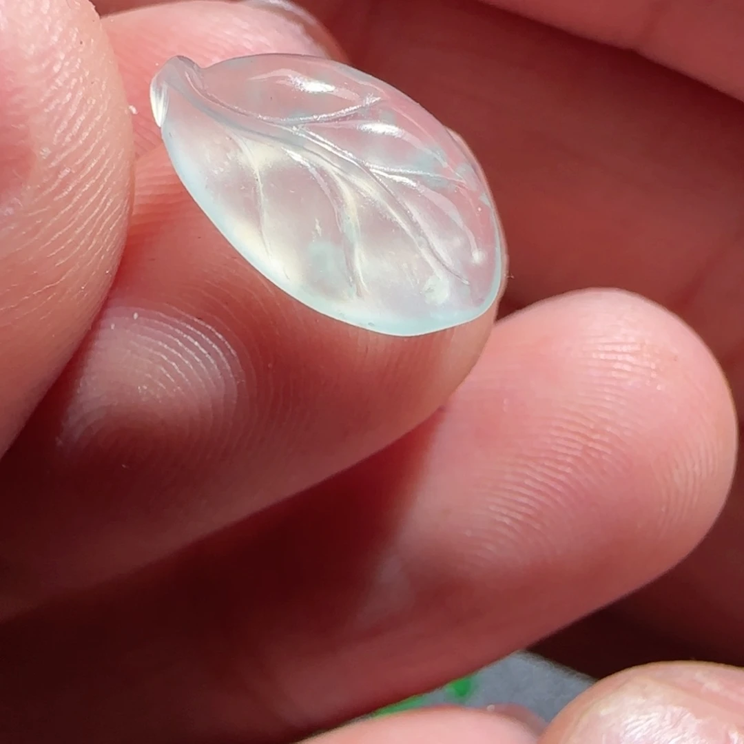 可***可定制翡翠未镶嵌天然翡翠叶子