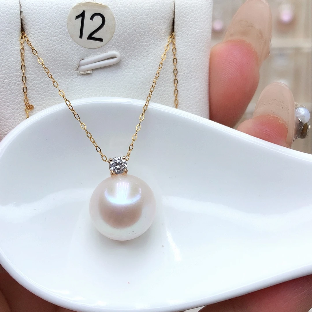 祁***煜淡水珍珠银S925镶嵌吊坠(赠链)