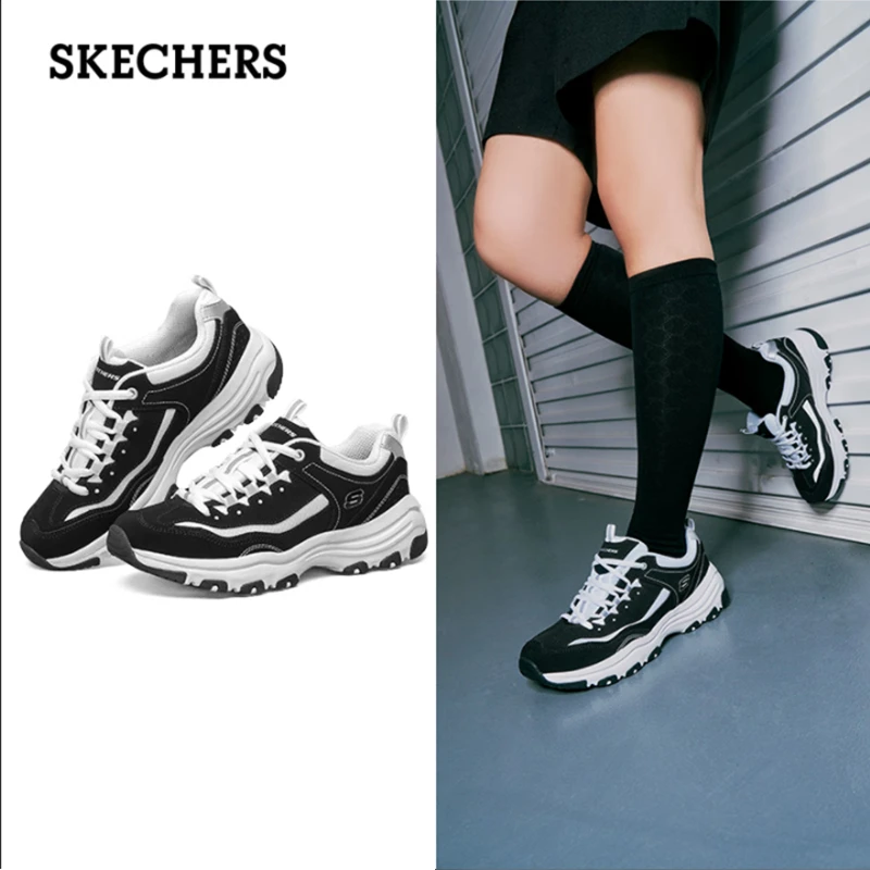 【小熊猫】斯凯奇正品女鞋经典熊猫鞋秋季休闲鞋缓震老爹鞋专柜款