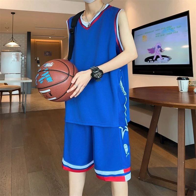 夏季背心短裤篮球服套装男运动休闲男士冬季休闲套装
