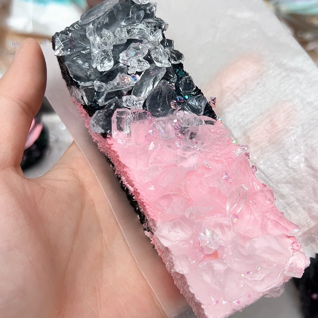 硅胶碎冰冰粉黑长吐司215g
