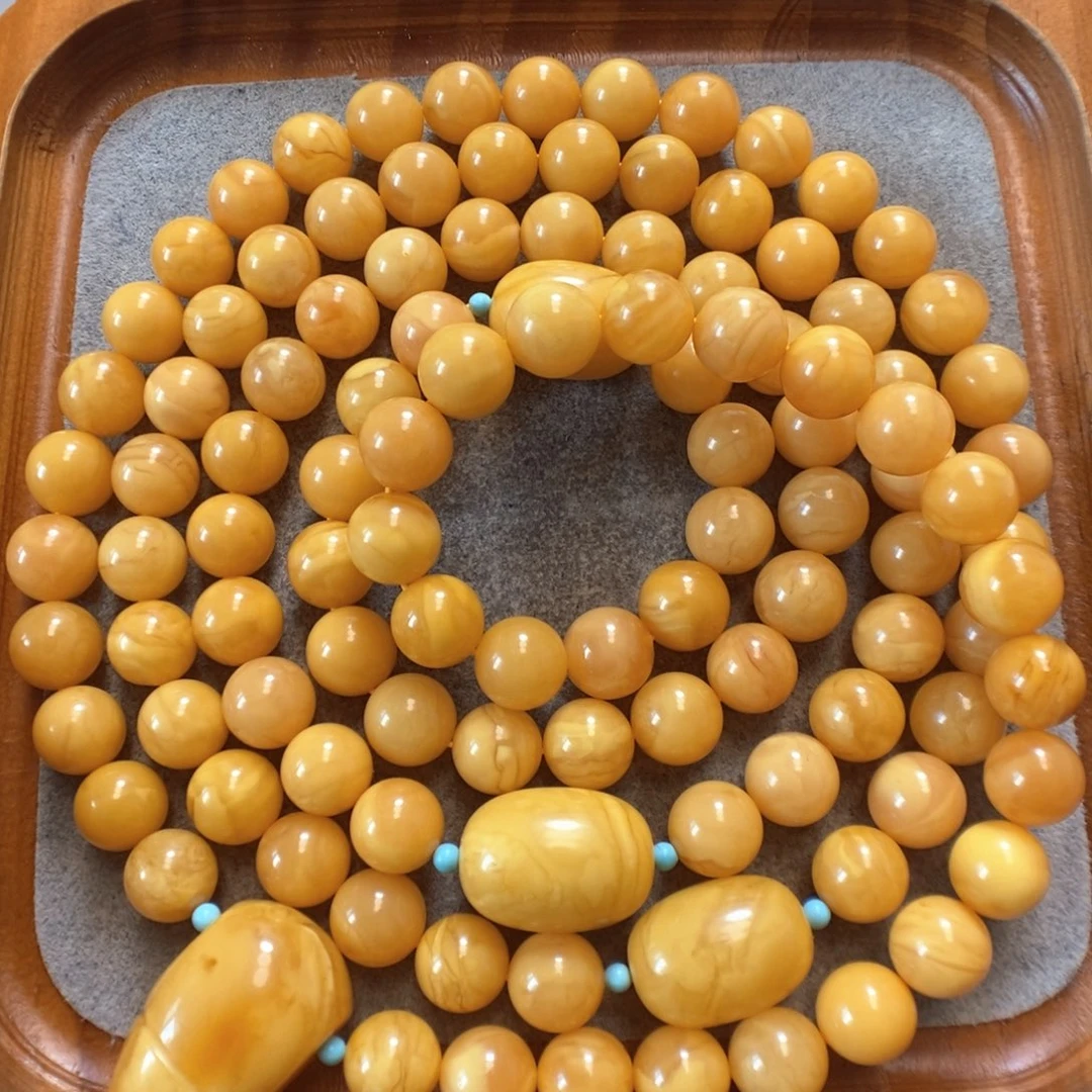 未镶嵌项链蜜蜡108