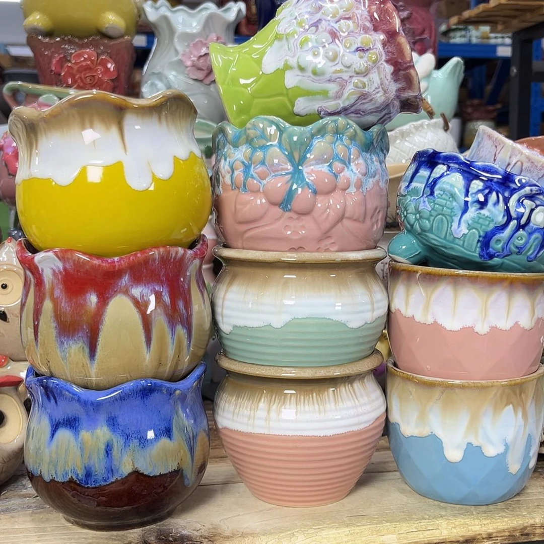 陶瓷花盆特价上新口8-10厘米