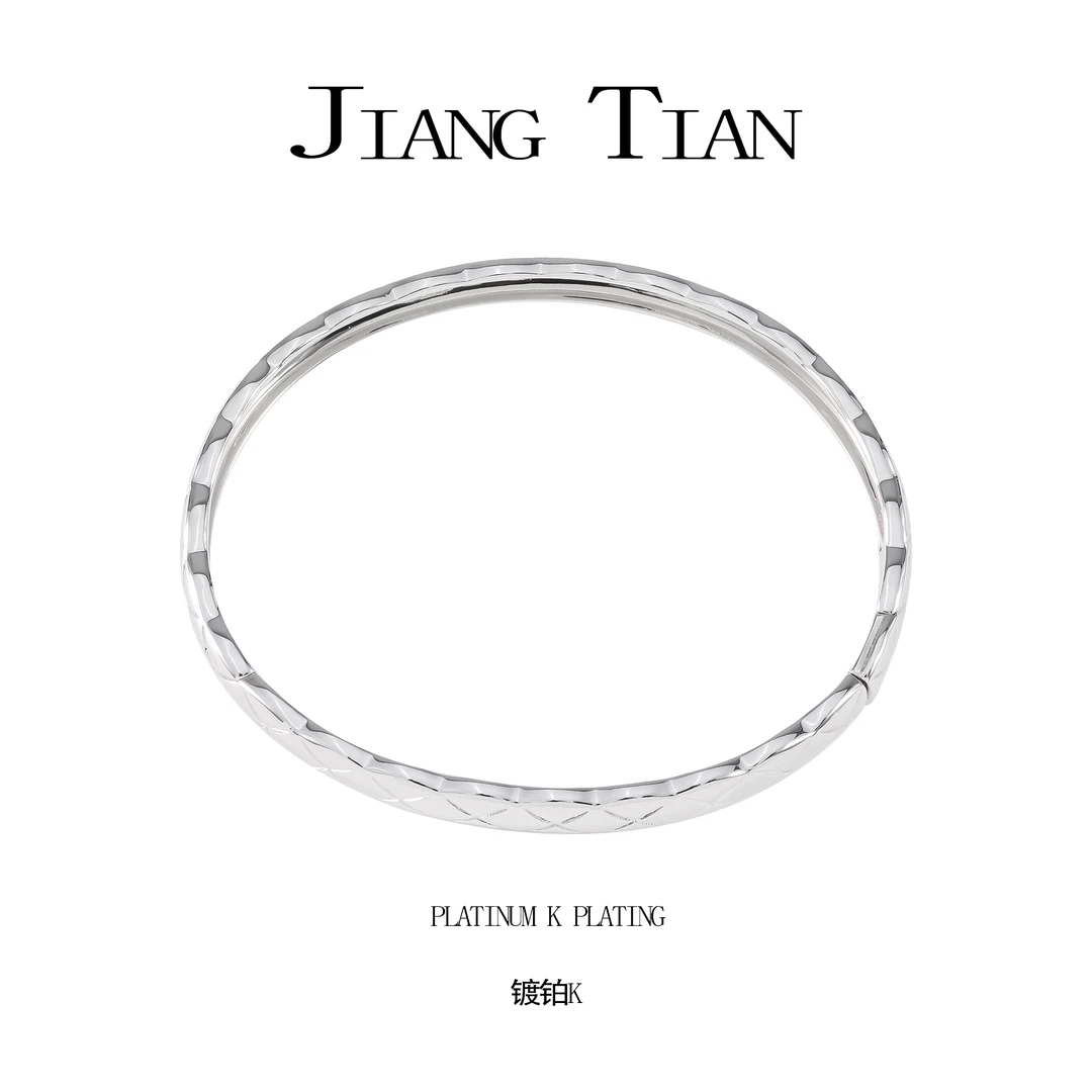 铜合金手镯 CNC精工 经典菱格光金手镯 B2023