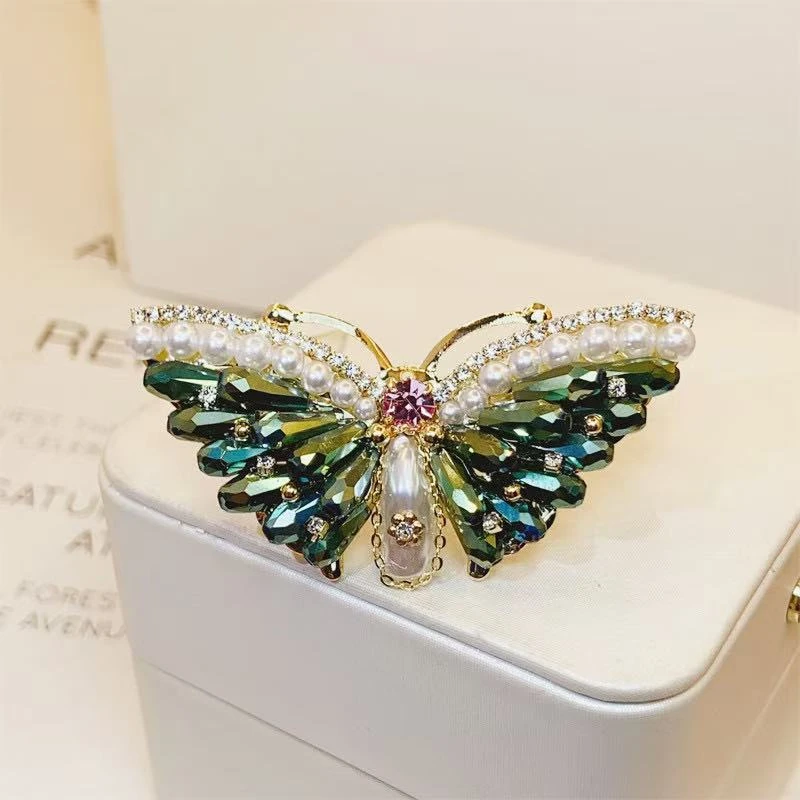 合金合成锆石胸针 【88595】过年韩版灵动成蝶手工迷你轻奢时尚百搭