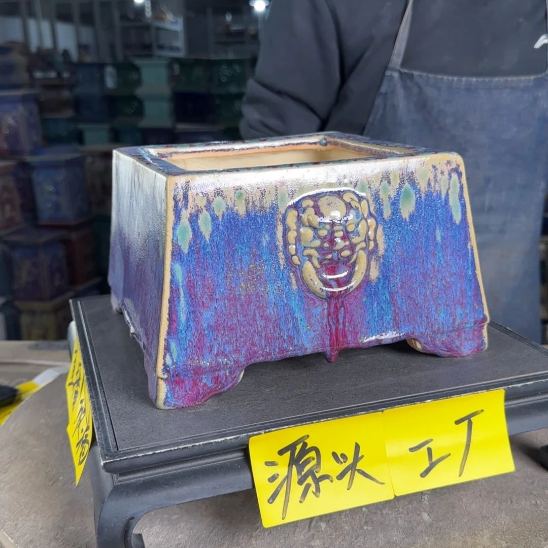 一风堂石湾花盆。盆口变形