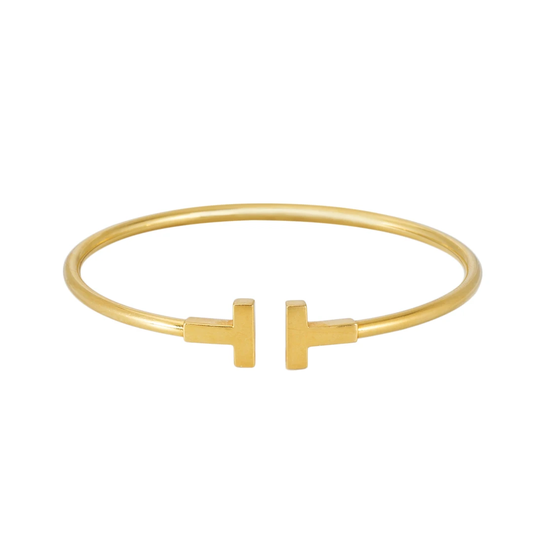 99新 Tiffany & Co./蒂芙尼 【特惠】T 线圈手镯/JLP013003