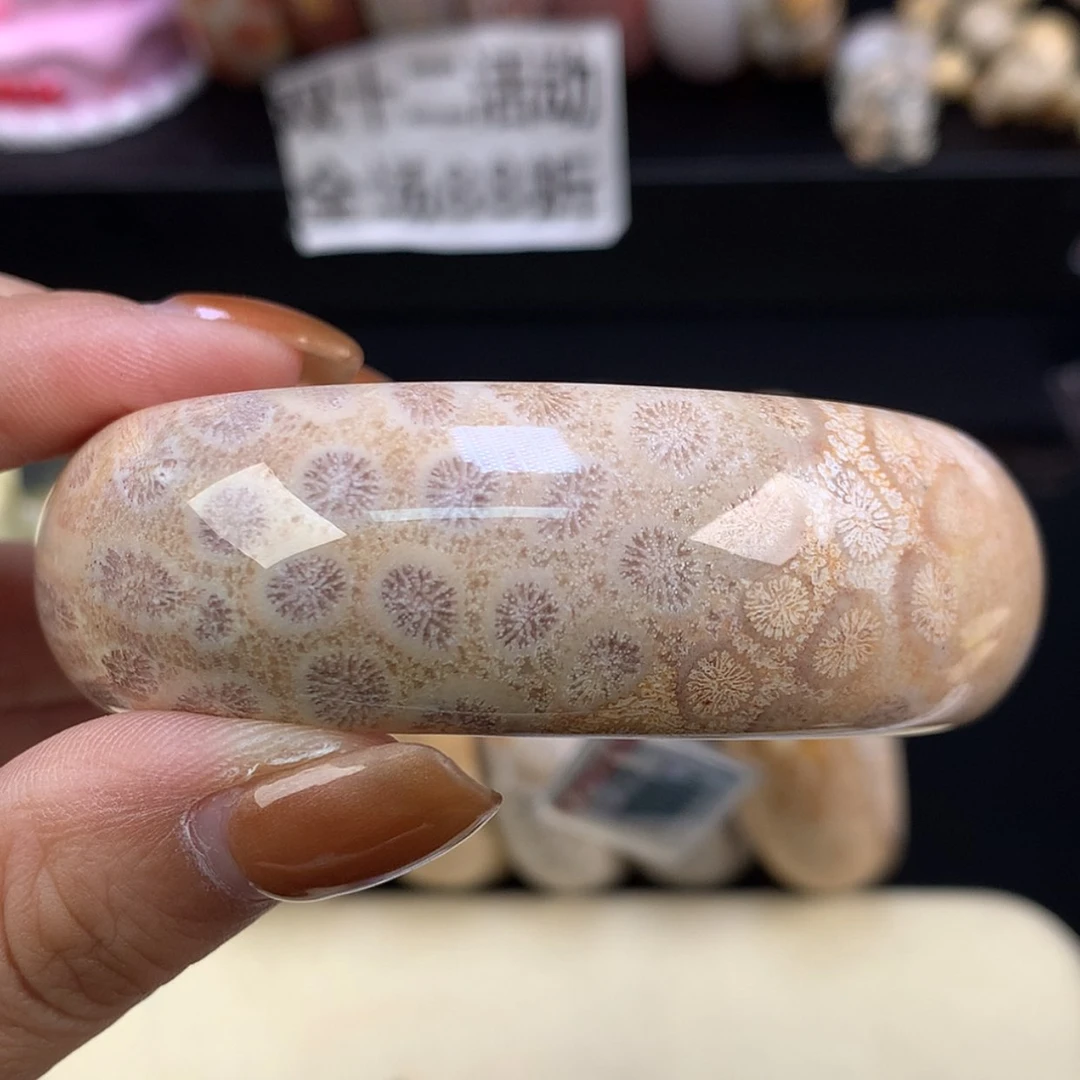 【闪购商品】颈饰未镶嵌硅化珊瑚（珊瑚玉）福利手镯57.2（24号）