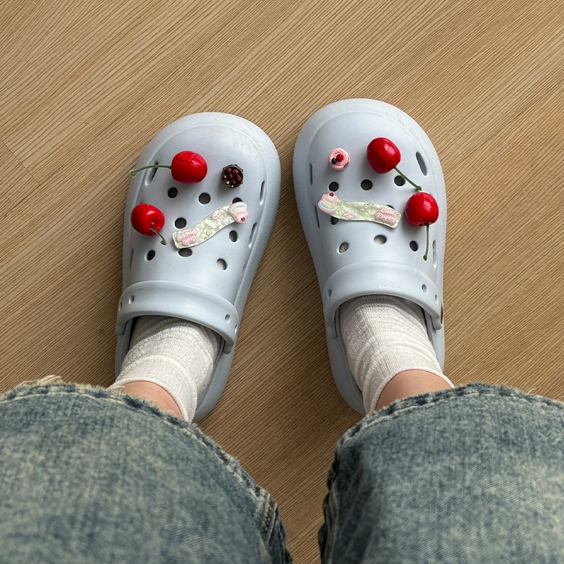 【运费补贴】洞洞鞋女生上班通勤鞋踩屎感拖鞋夏季新款厚底潮流百搭