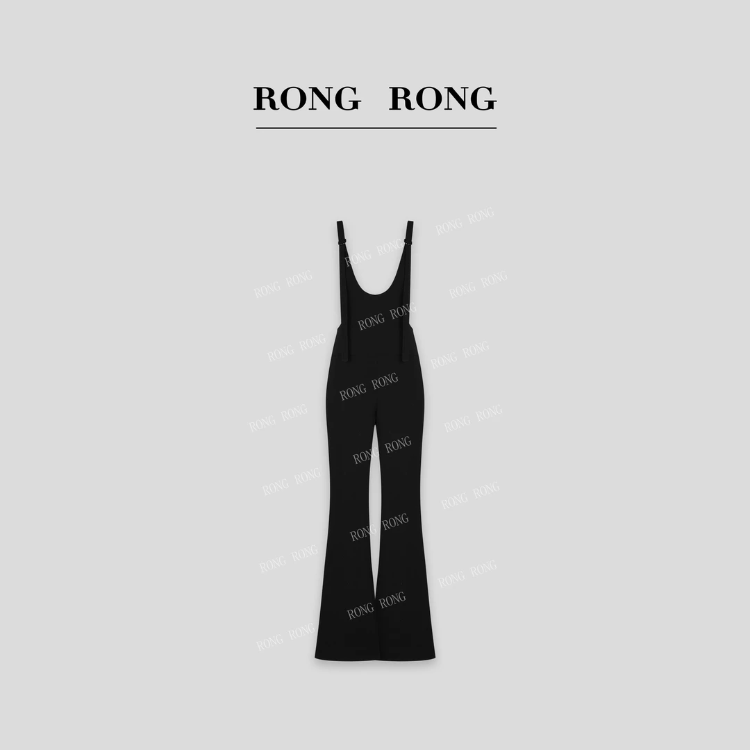 溶溶【黄金分割】RONGRONG 混纺斜纹可调节扣微喇背带裤 RR20243623