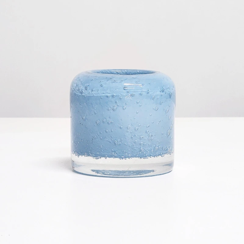 【高7cm】摩瑟家居【蓝色气泡烛台】HCDF玻璃花瓶摆件