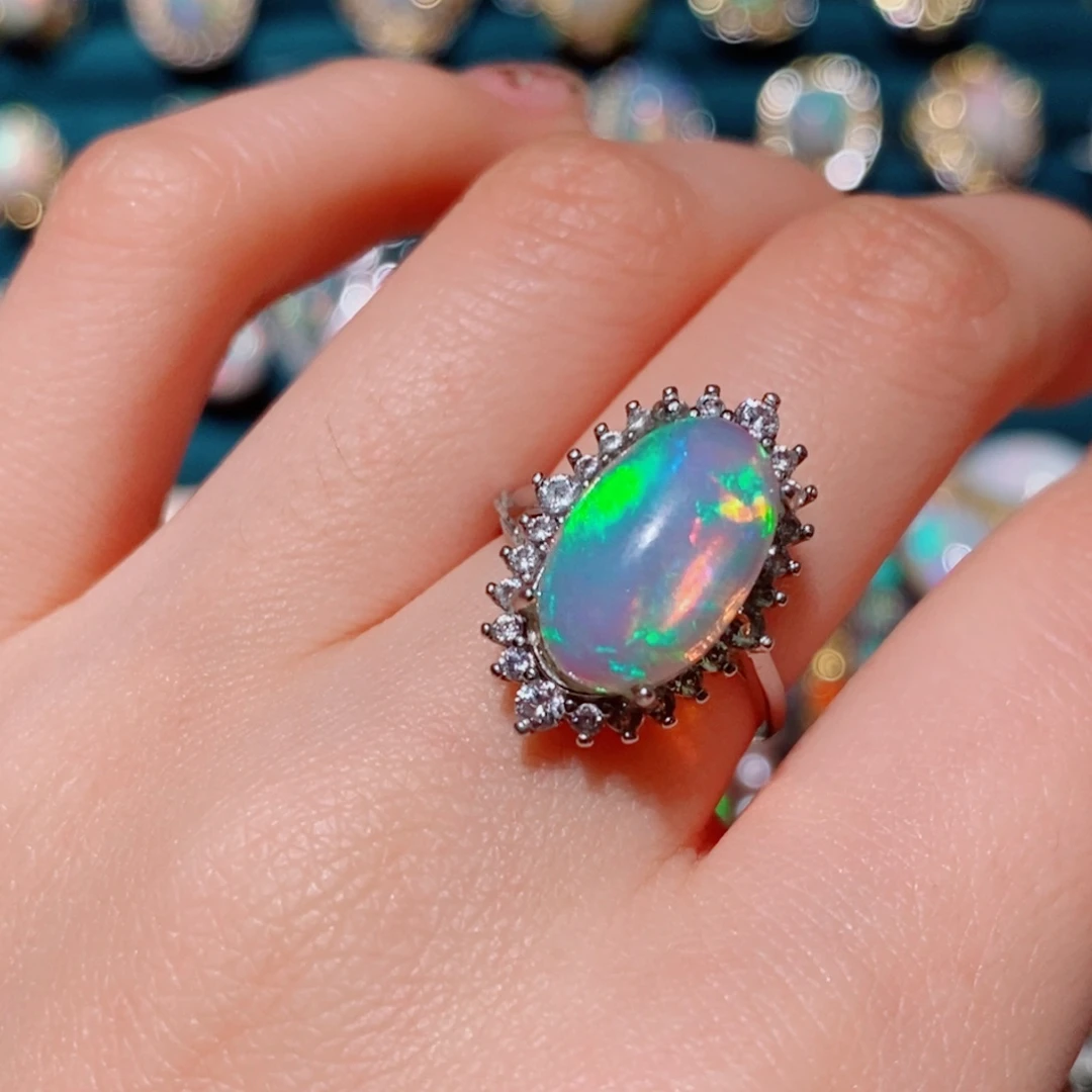 欧泊欧泊戒指银S925镶嵌