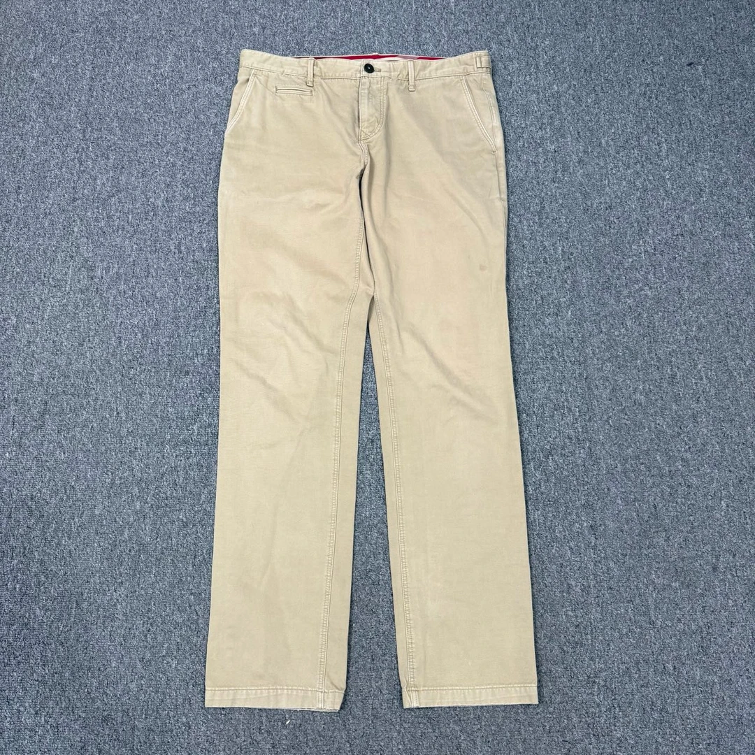 99新 BURBERRY/博柏利 13143584 卡其色口袋logo工装裤 34码98新