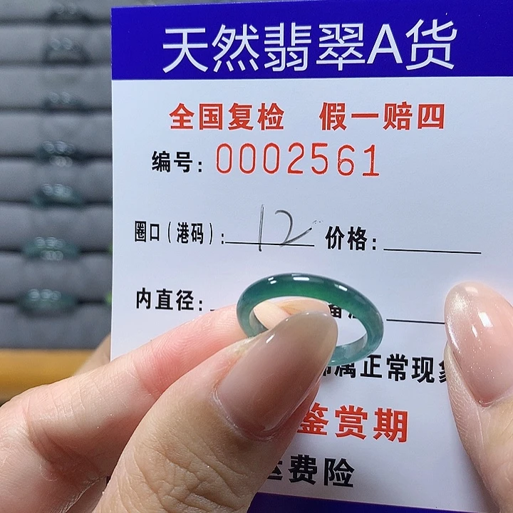 翡翠未镶嵌戒圈2561