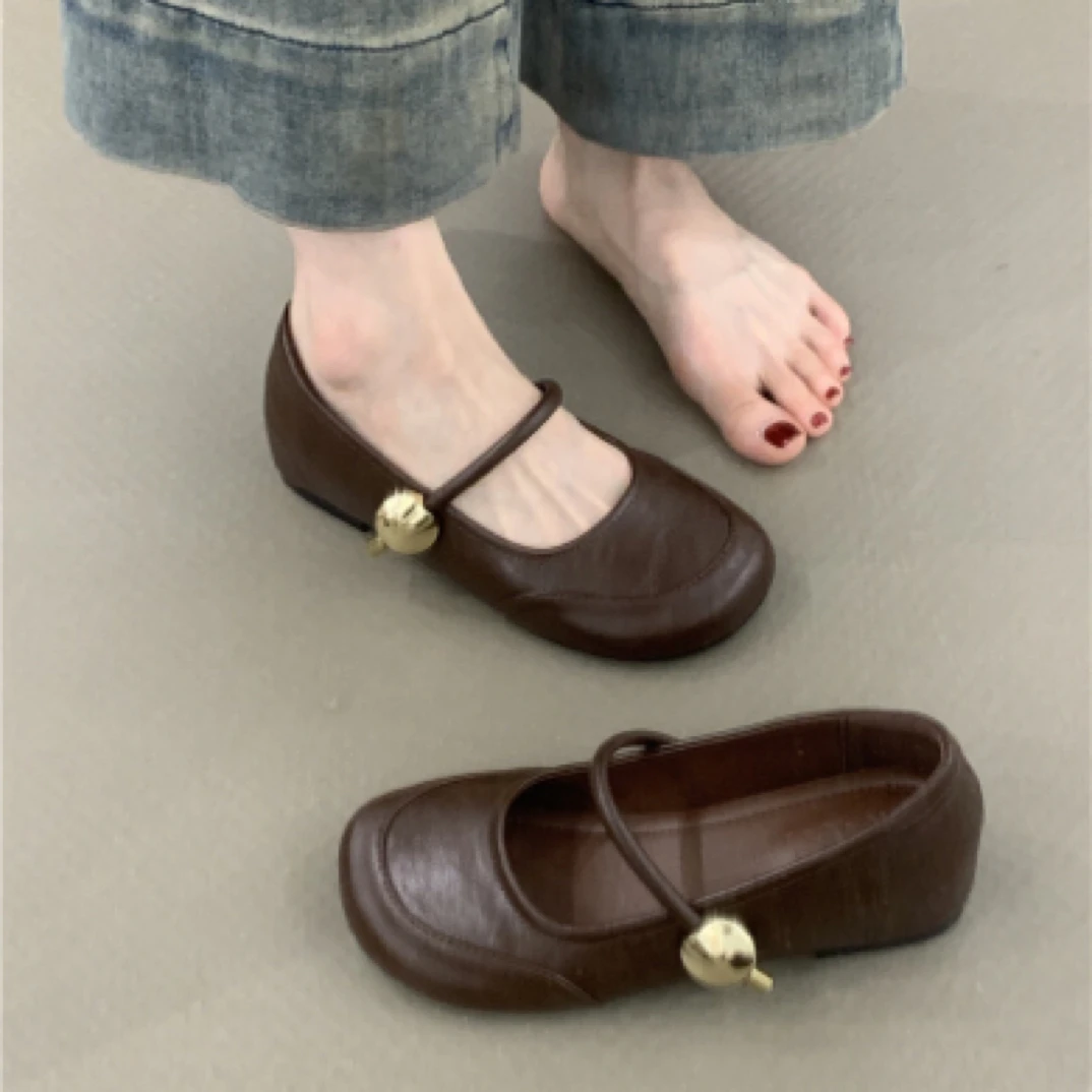 WL-9150-22复古内增高玛丽珍鞋2025年法式温柔风配裙子芭蕾单鞋