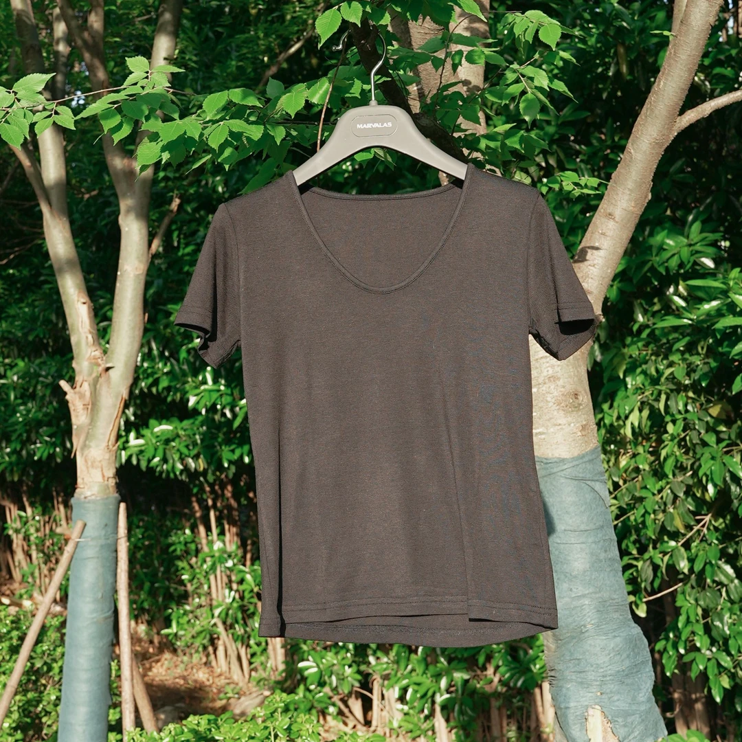 152R0005撞色圆领短袖2025夏季新款时尚休闲T恤