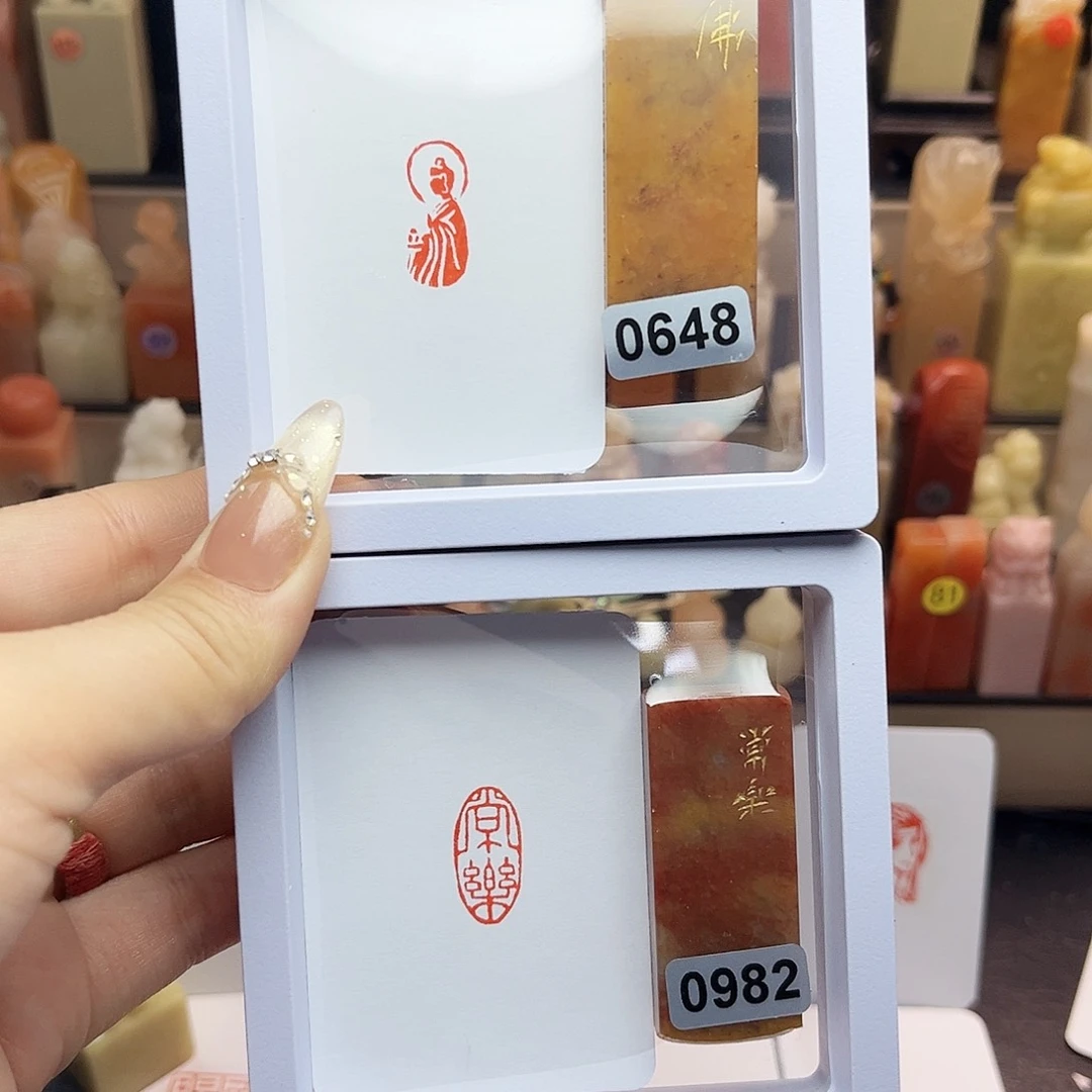 寿山石印石佛像 常乐 1×2