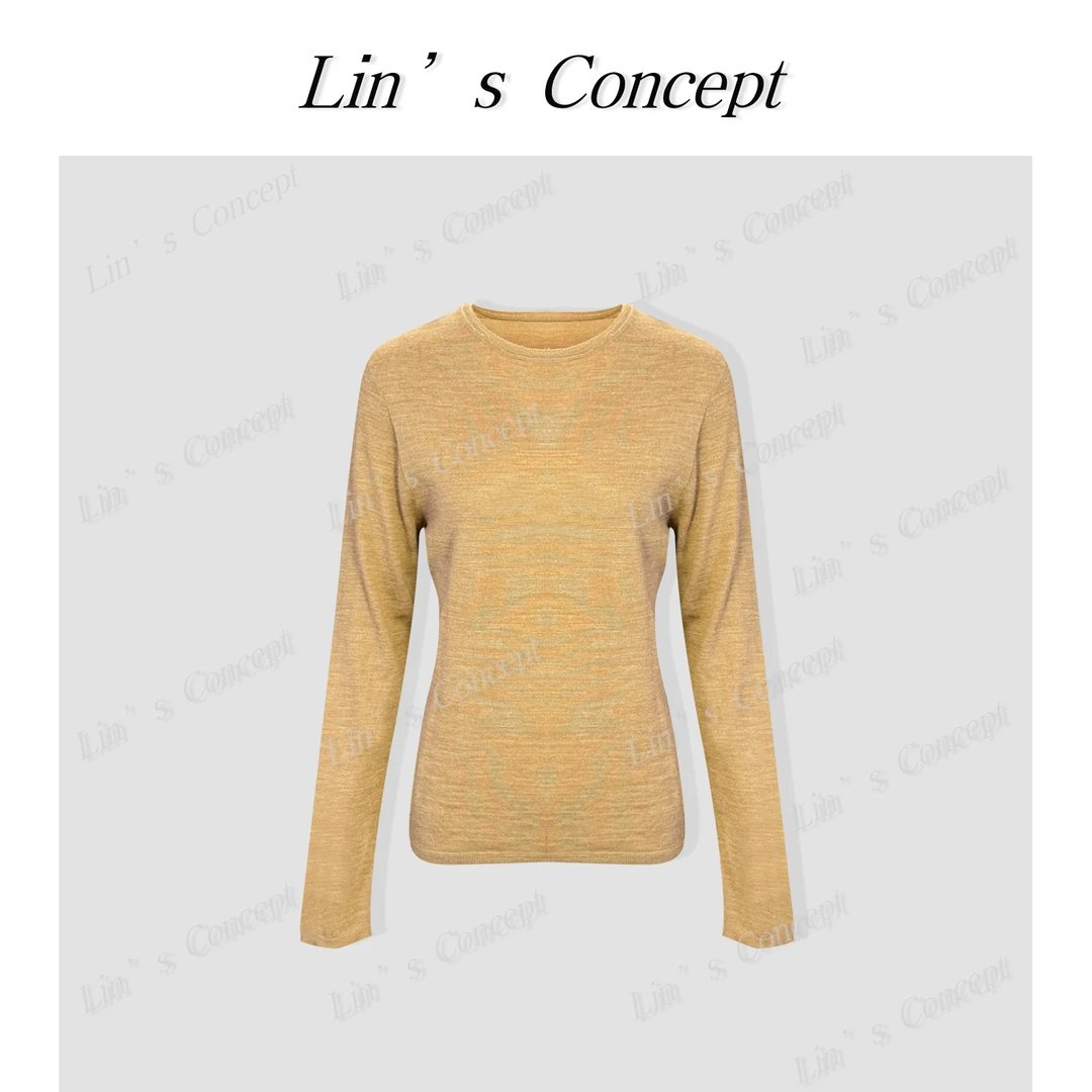 【Lin's concept】CFFS极简纯色针织圆领打底衫DL2406579