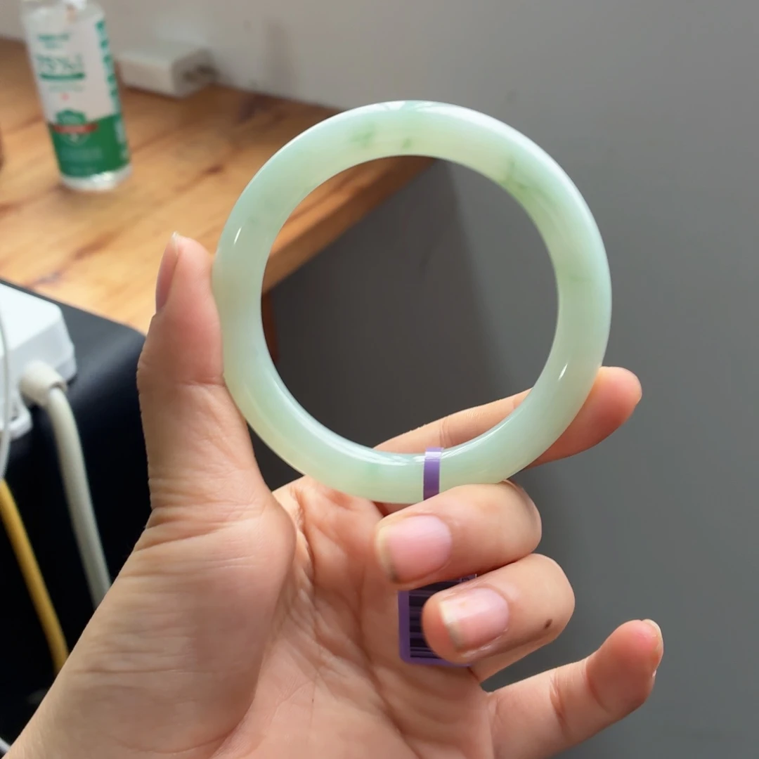翡翠未镶嵌手镯十星强推圆条6号
