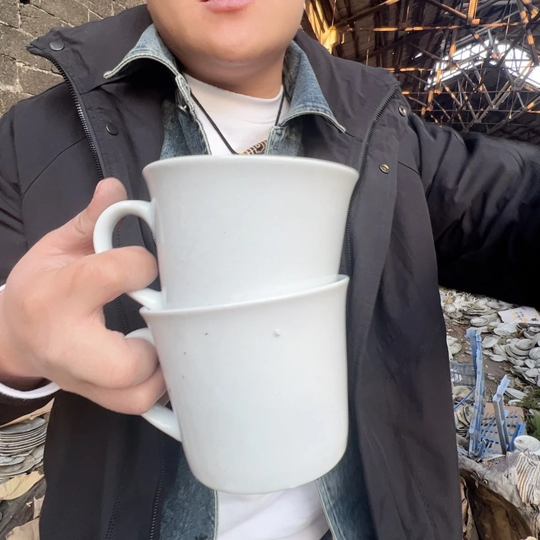 瓷景德镇高温陶瓷大水杯2个