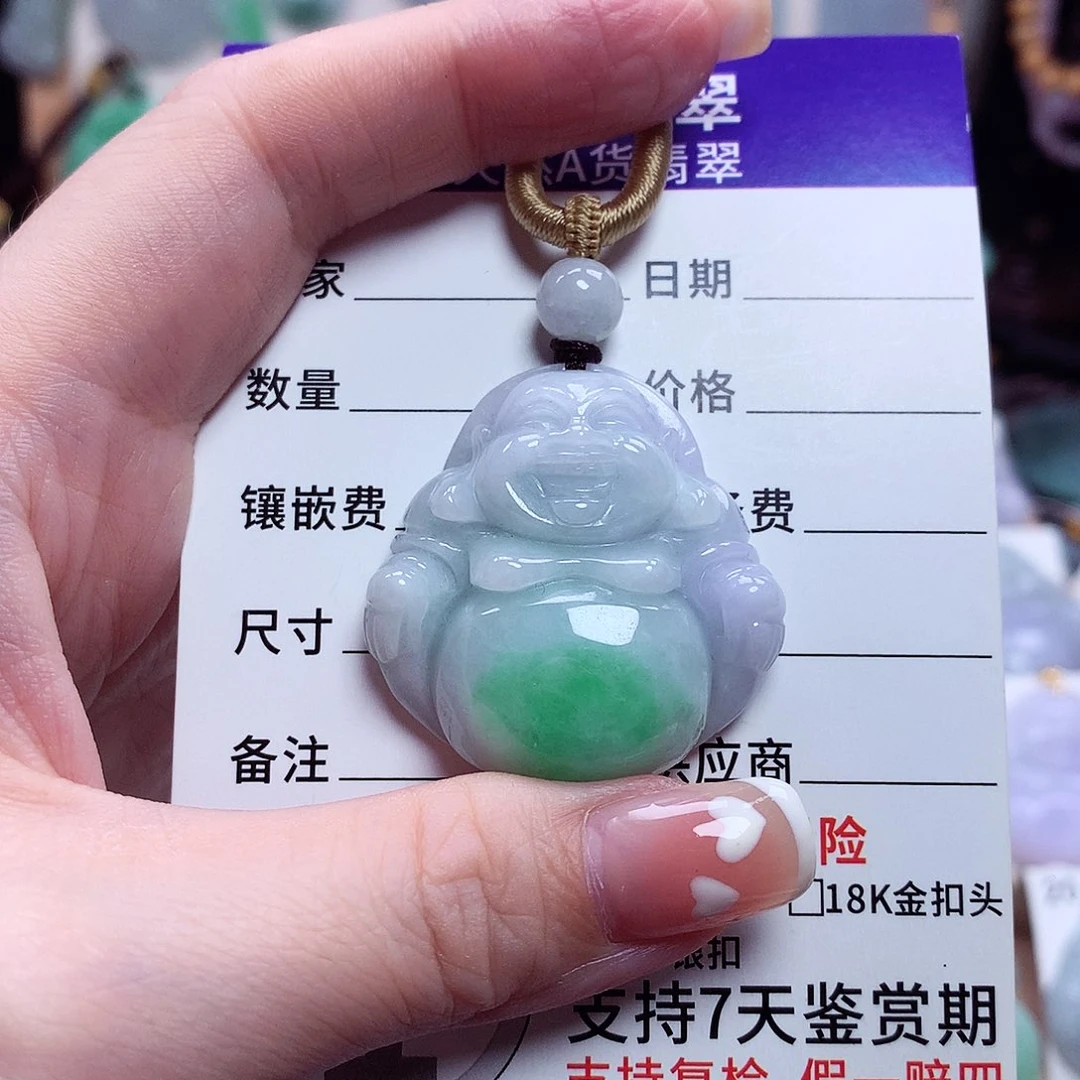 翡翠未镶嵌颈饰佛公05