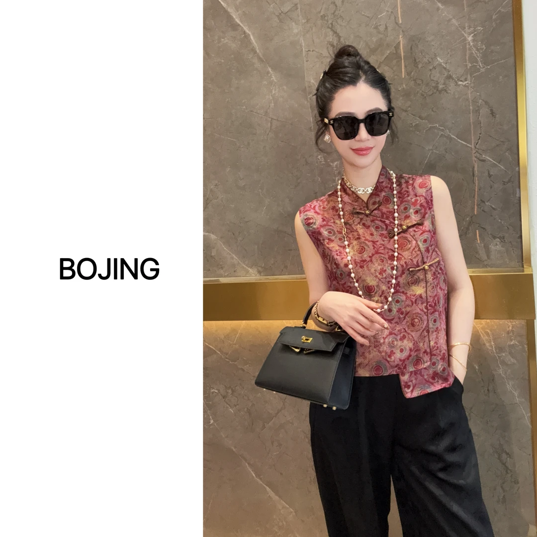 现货【烟柳画桥】新中式网红时尚复古百搭无袖马甲