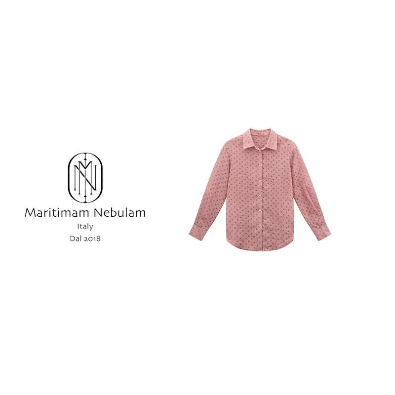 MN"霓虹甜心"复古波点翻领单排扣上衣SZ1280（剪标款）