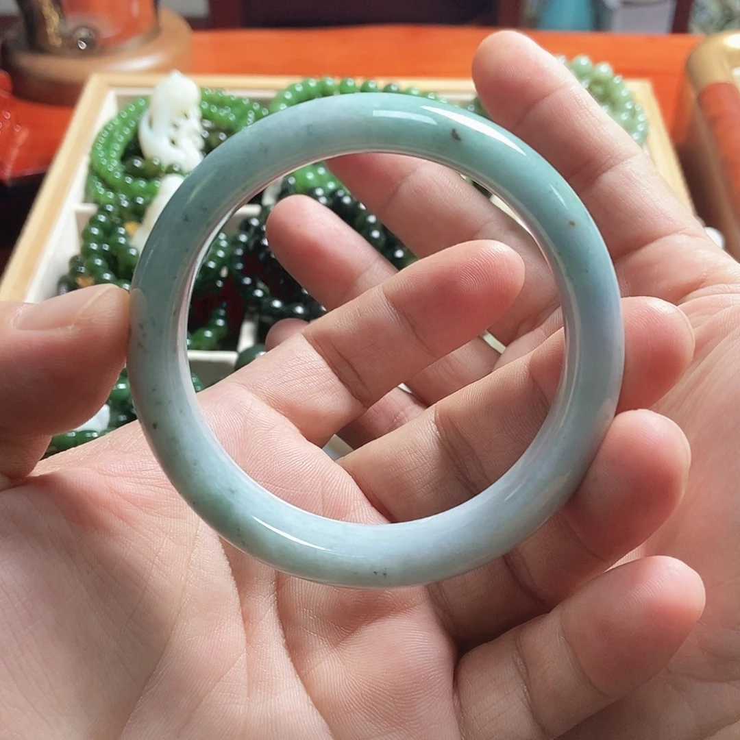 翡翠未镶嵌颈饰缅甸翡翠手镯圈口59.2