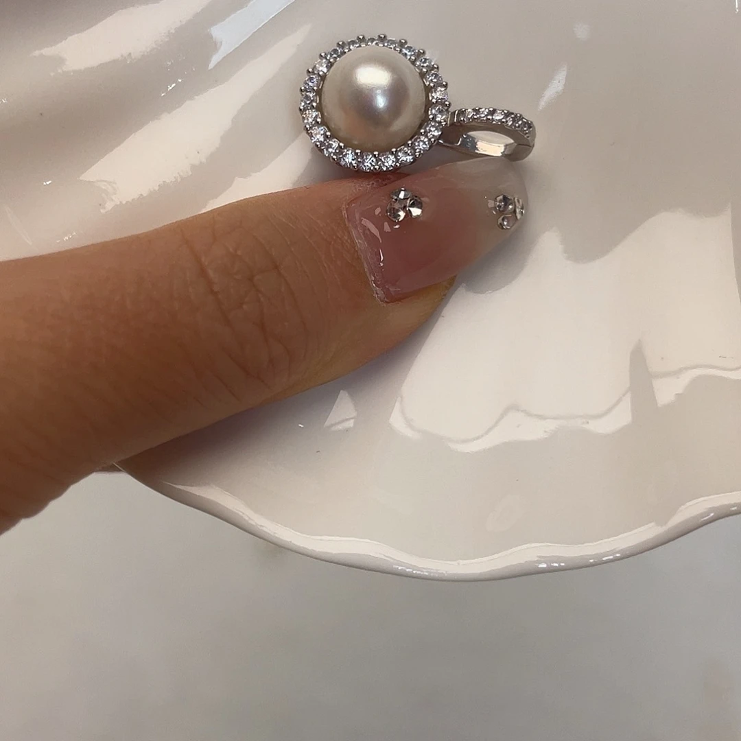 银S925镶嵌吊坠(不含链)海水珍珠