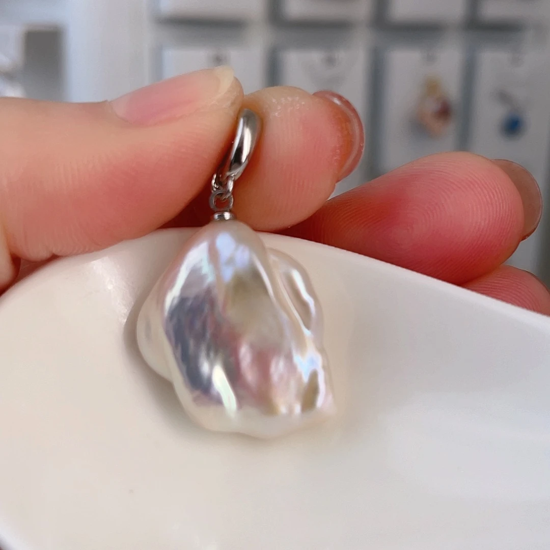淡水珍珠颈饰银S925镶嵌陨****