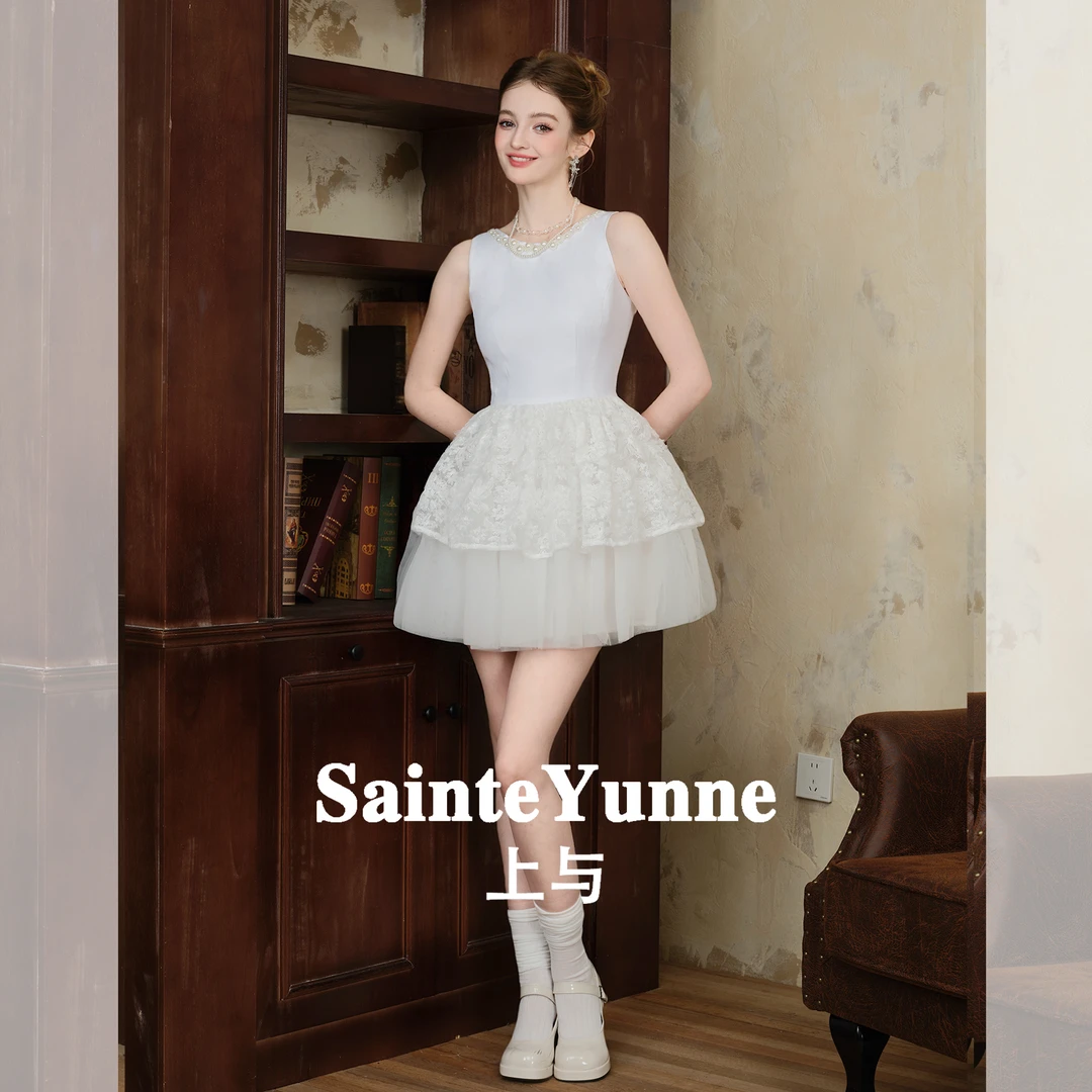 SainteYunne上与【月光芭蕾】贵气仙气秋季新品连衣裙LQ842