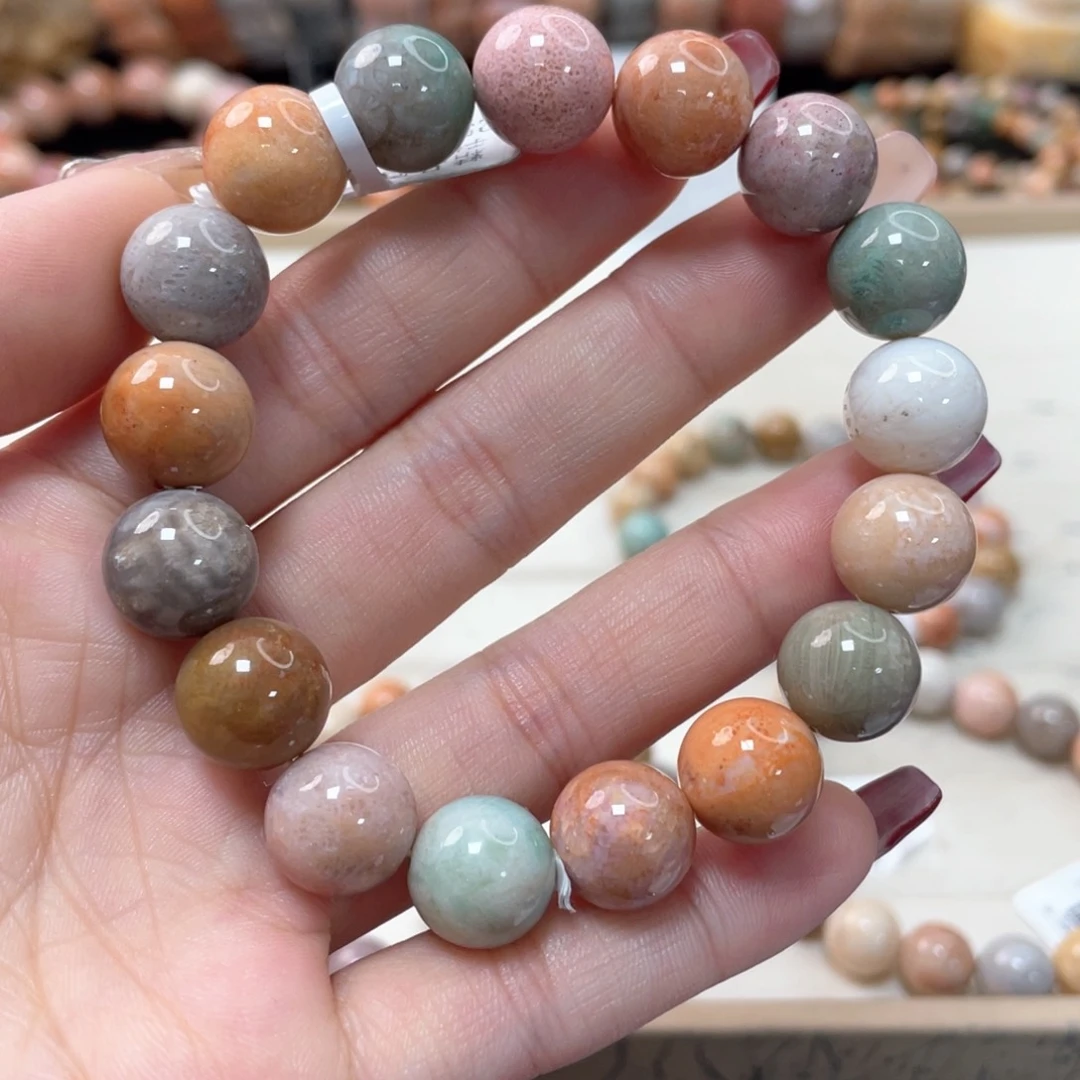 硅化珊瑚（珊瑚玉）手链未镶嵌阳***度104