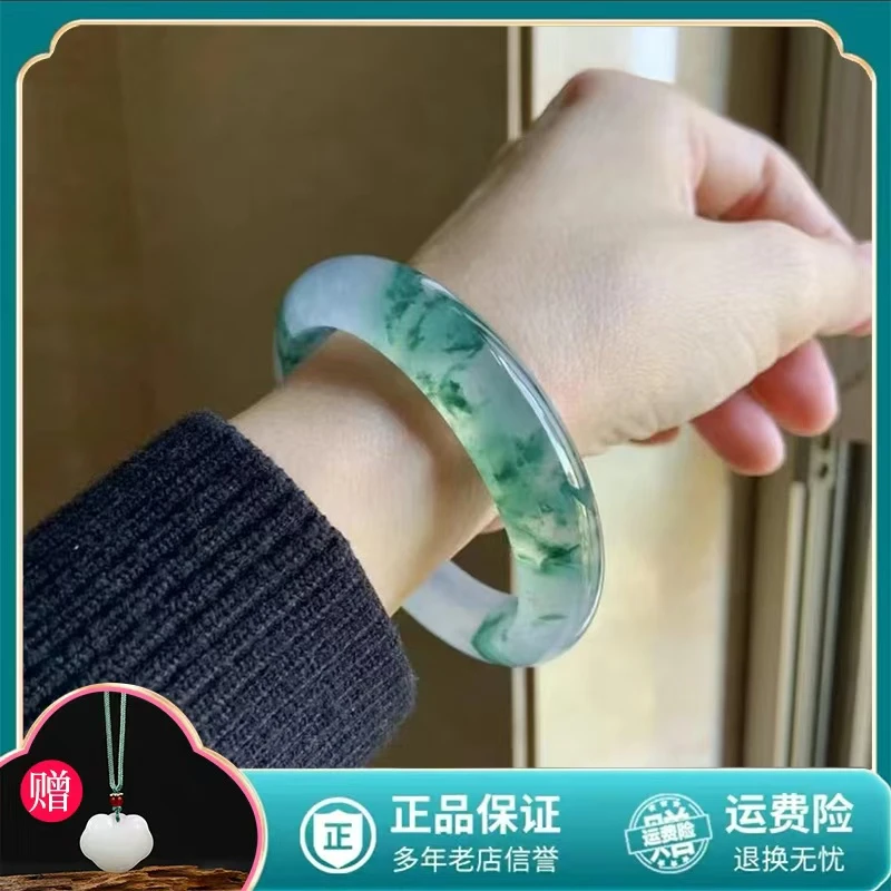 正品爆款冰透正圈飘花女款精美时尚百搭女款手镯商品图