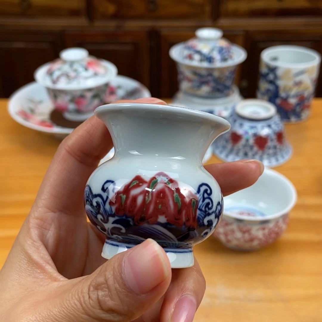 手绘现代茶具非古董
