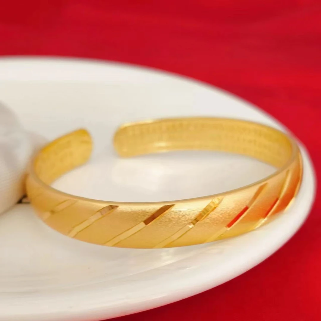 手镯 2SZ138 铂亚思 精工斜纹心经开口手镯