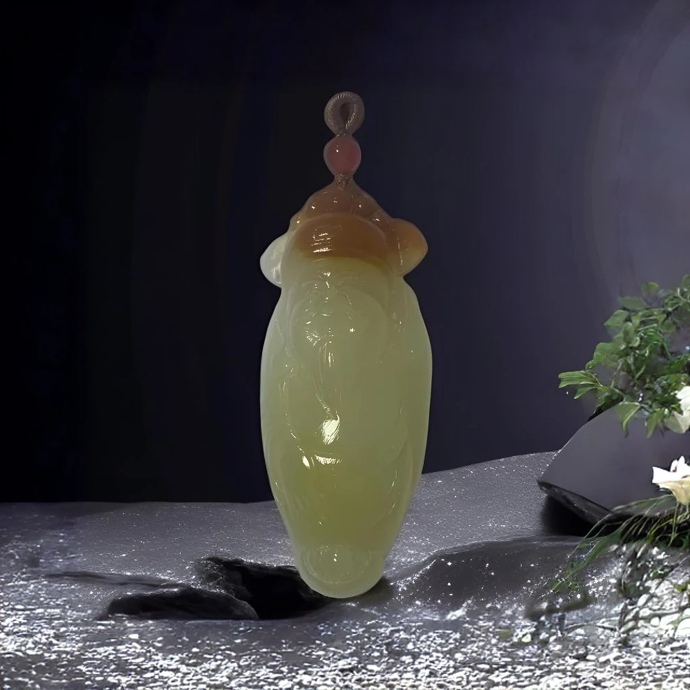 财神爷挂件天然岫玉