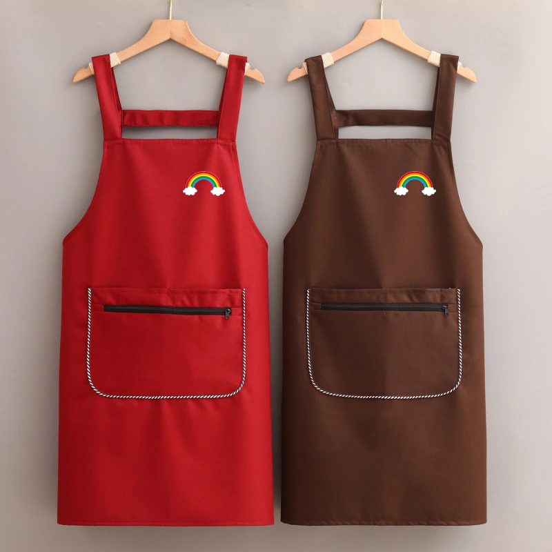 围裙厨房家用时尚餐饮上班耐脏耐磨女工作服公主风批发订印