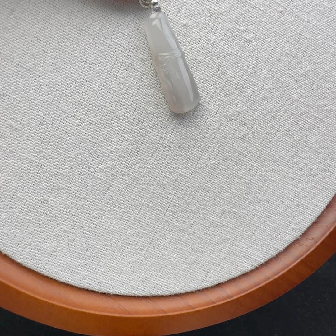 和田玉未镶嵌手链冰烟紫竹节，96