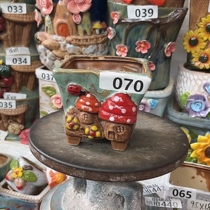 粗陶材质多肉花盆