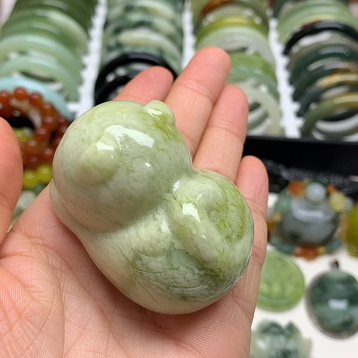 蛇纹石玉未镶嵌手把开****?