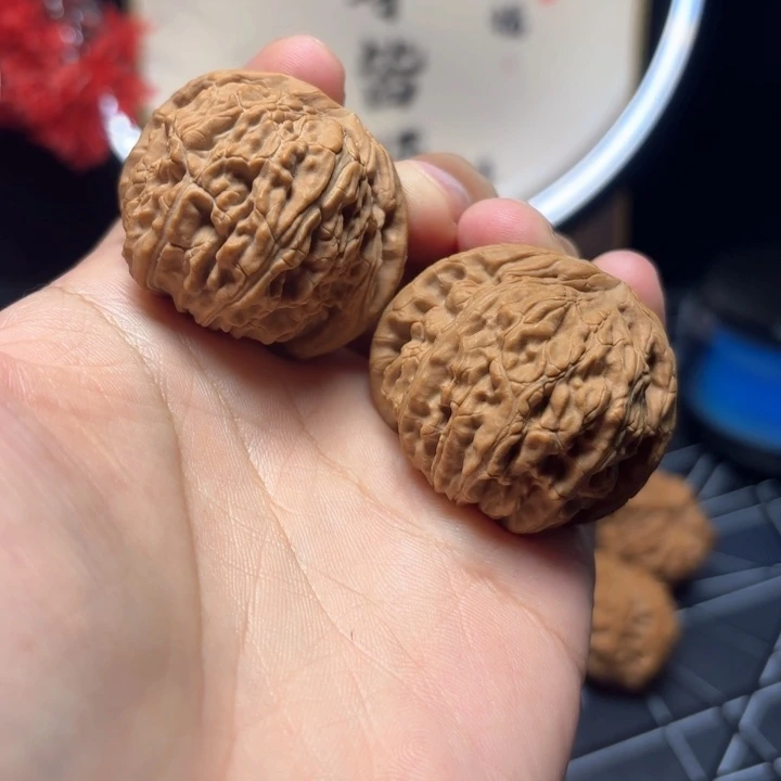 把件文玩核桃42尺全品白狮子