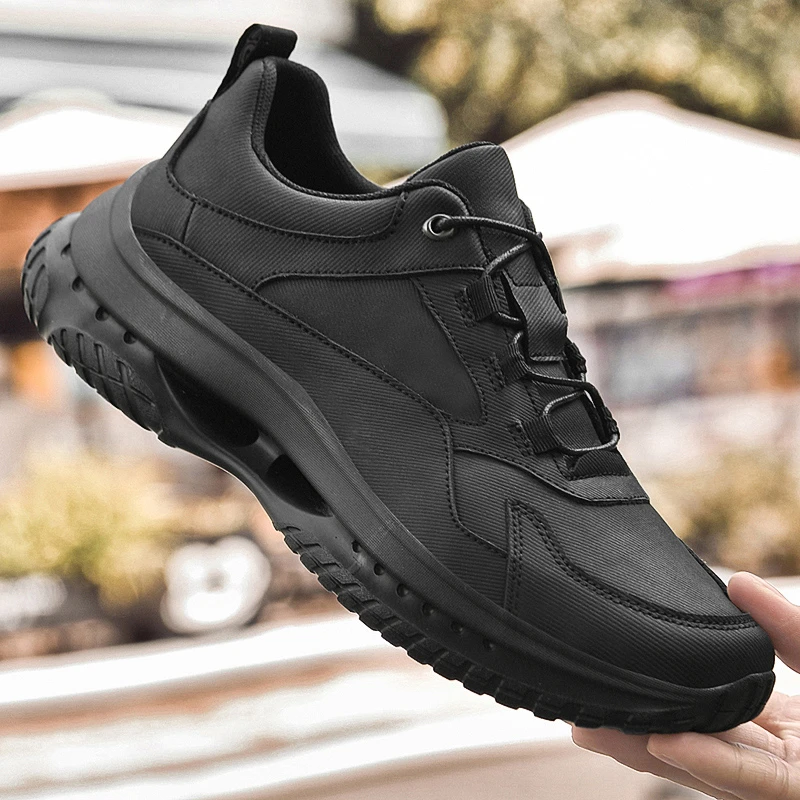 男鞋2025秋季新款高档运动休闲皮鞋户外登山跑步鞋百搭软底手工鞋