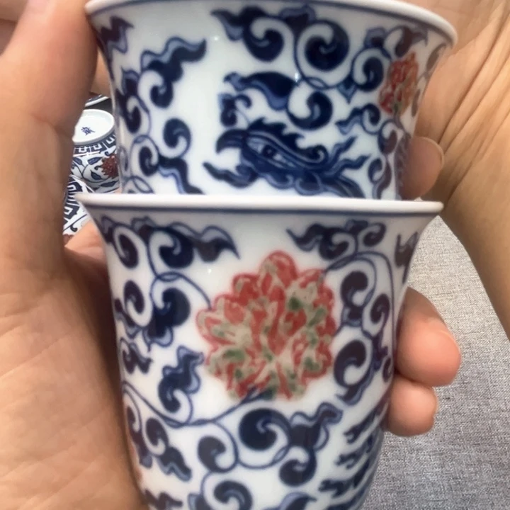 魂***月景德镇陶瓷釉里红