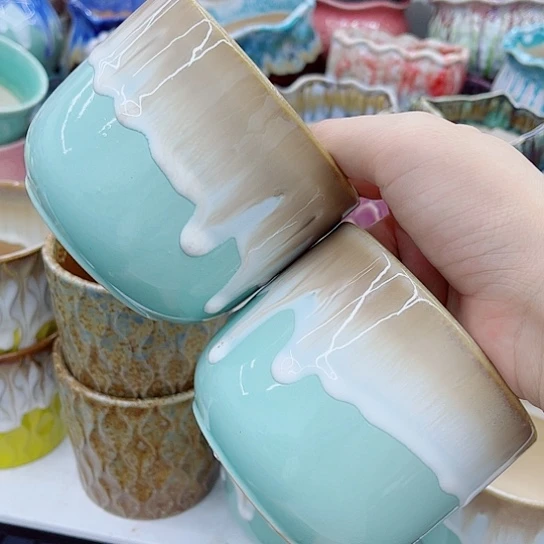 多肉绿植陶瓷花盆9.9包邮有空